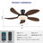 48 Inch 5-blade Modern Low Profile Ceiling Fans With Lights And Remote/app-1328602180