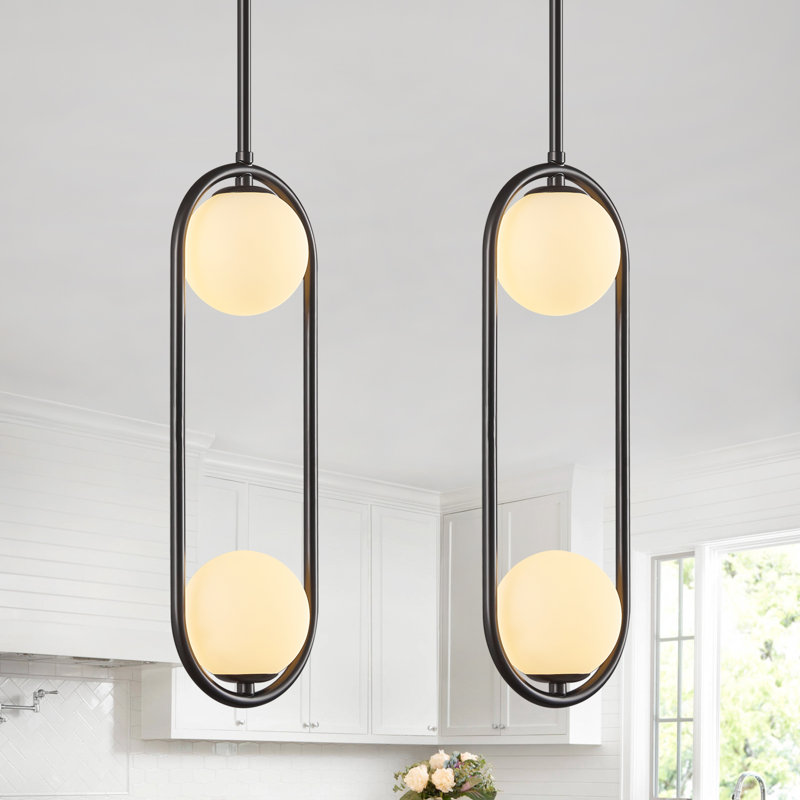 Luminaire suspendu Mid Mid Century, Noir mat