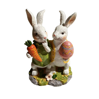 Easter Bunny Easter Egg Resin Ornament Desktop Decorative Ornaments Cute Decorations For Gardens Courtyards Balconies Easter Gift