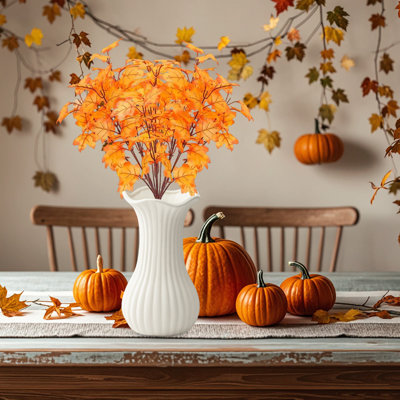 Maple Leaves Dead Tree Decoration Branches Simulated Maple Leaves Red Maple Leaves Halloween Maple Leaf Cuttings
