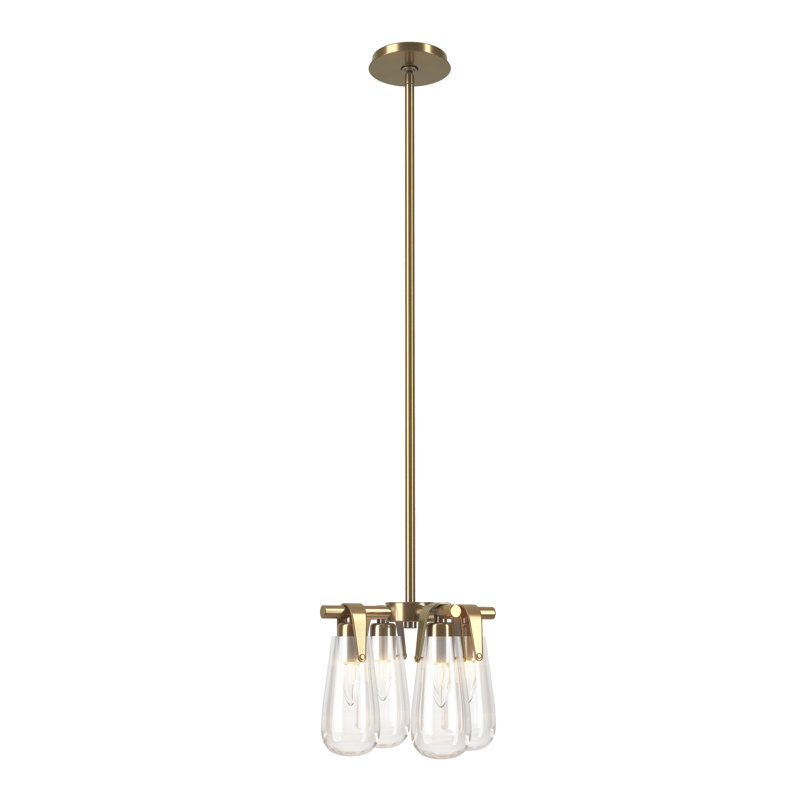 Eos 4 - Light Unique Classic Chandelier, Modern Brass