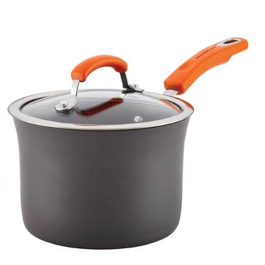 Rachael Ray 3-Quart Nonstick Saucier Pan, Aluminum, Gray, Cook + Create Collection