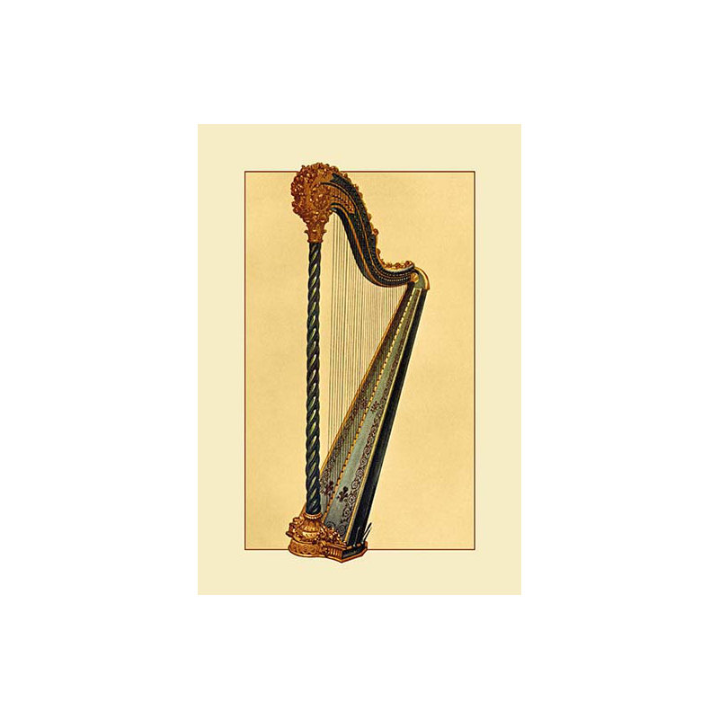 « pédale harpe », reproduction d’impression, H 36 po x l 24 po x p 1,5 po