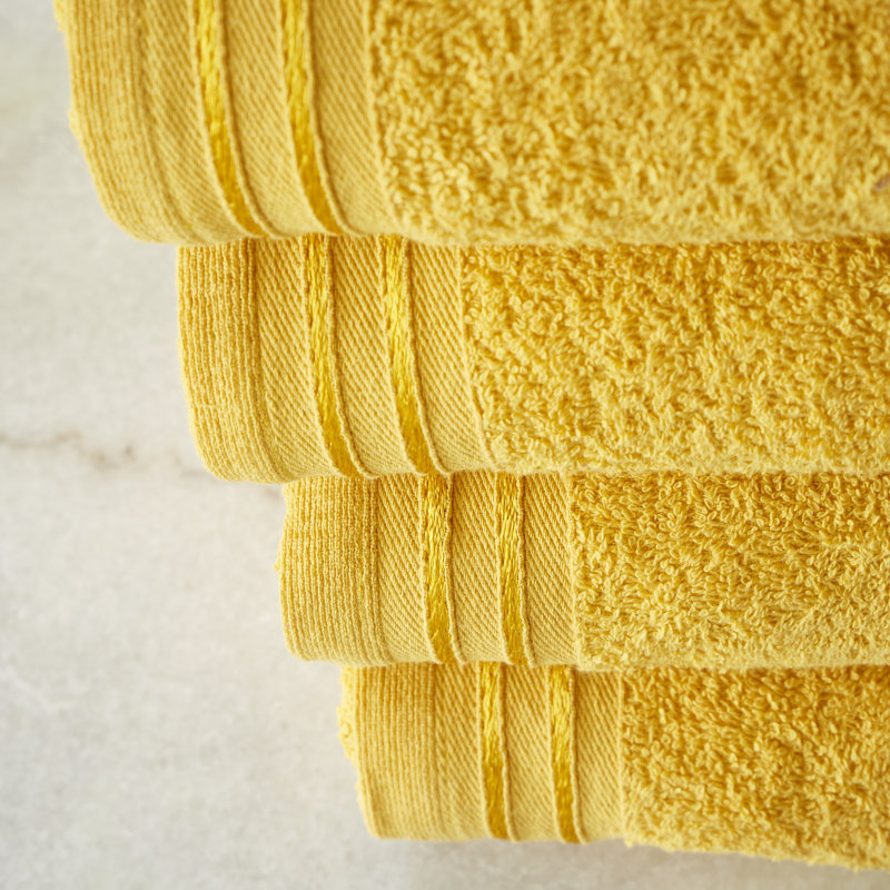 4pk Wilsford Bath Sheet 75x135, Ochre