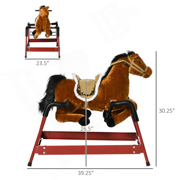 Jiafan Kids Spring Rocking Horse, Ride On Horse For Girls And Boys With ...