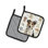 Paire de cafetières tricolores Russell Terrier