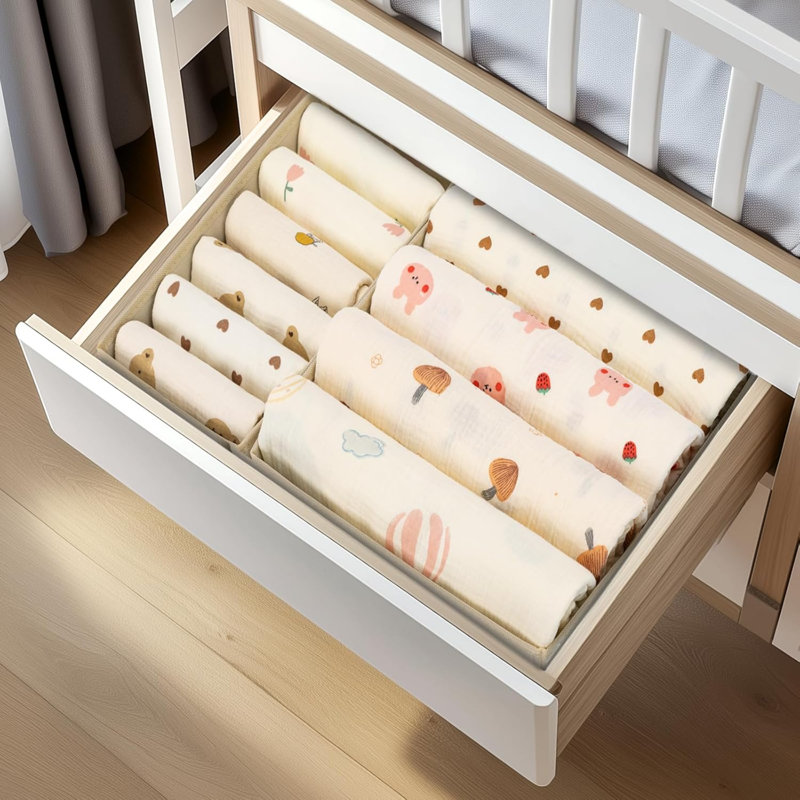 Blended Fabric Drawer Organizers, Beige