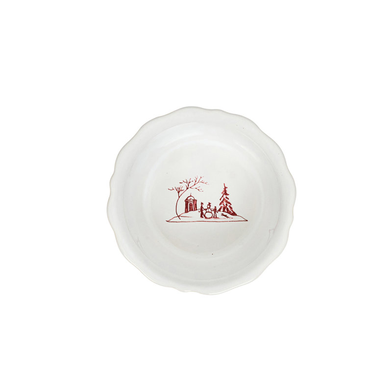 Country Estate Winter Frolic Ramekin, Ruby