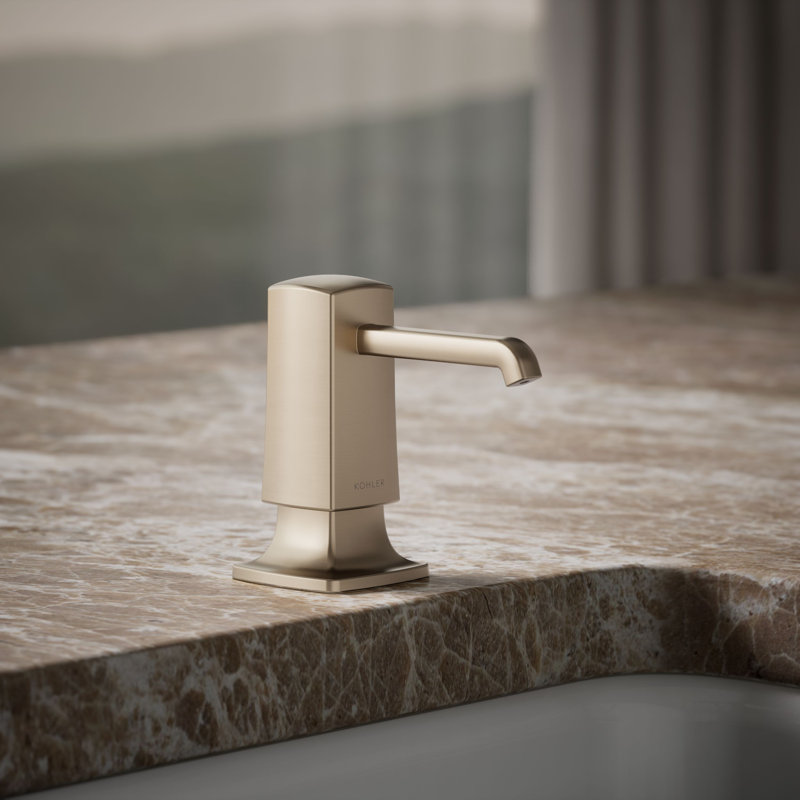 Graze Soap/Lotion Dispenser, Vibrant Brushed Bronze
