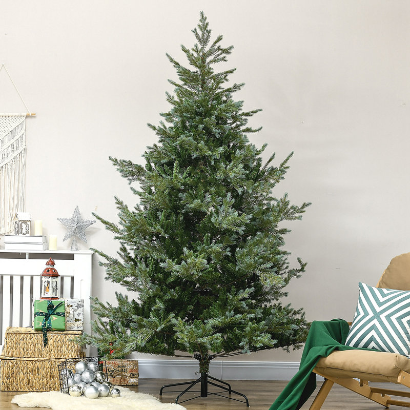 Arbre de Noël artificiel 7,5 pi avec 1288 branches, ouverture automatique, base en acier