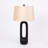 Abstract O Shaped Matte Black Metal Base Table Lamp (Set Of 2)