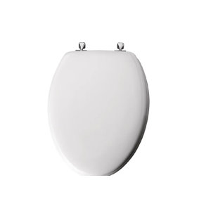 Siège de toilette allongé en bois émaillé