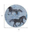 Tapis d'intérieur rond lavable à cheval bleu 8 pi Denim