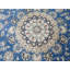 Tapis oriental bleu noué à la main 8 pi 1 po x 8 pi 2 po G14760
