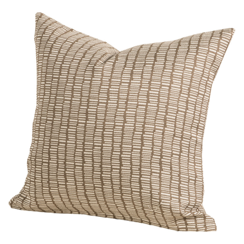 Brown Geometric Embroidered Square Kids Pillow Set