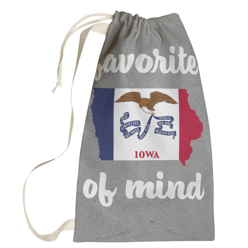 Fabric Laundry Bag with Handles, Small (64" H x 20" W x 1.5" D), Iowa