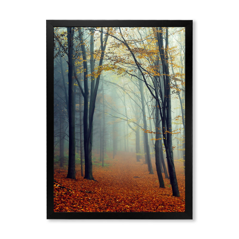 Paysage d'automne - Peinture, Cadre photo noir, H 20 po x l 12 po x P 1 po