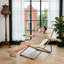 Chaise longue d'extérieur pliante en rotin avec dossier réglable et coussin (ensemble de 2)-2054019026
