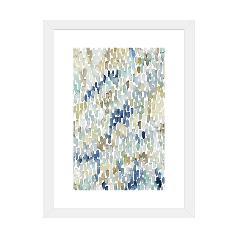 " River Wavelets I " by Grace Popp, White, 24" H x 16" W x 1" D, White Framed Paper