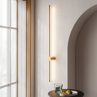 Aluminium LED Wall Light 100cm Wide Flush Mounted Sconce
