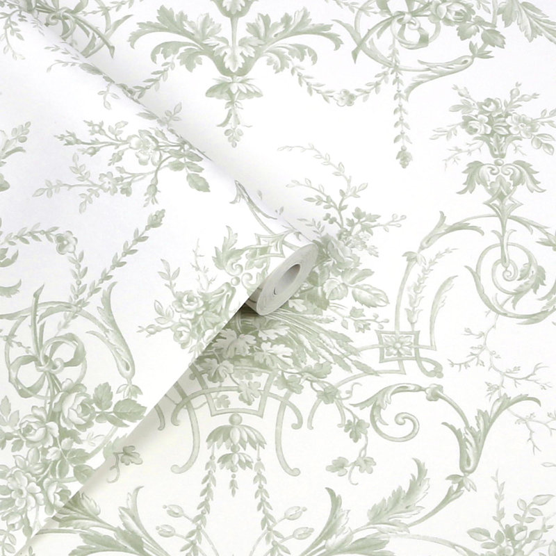 Papier peint Laura Ashley Tuileries, Vert