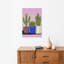 Blooming Potted Cacti Modern Abstract Contemporary Cactus Succulent Flower Landscape Wall Art Print by Nicholas - Wrapped Canvas Print-1959577376