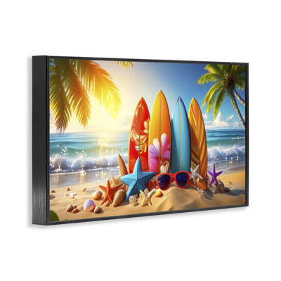  Tropical Surf & Turf Framed Giclee Art by Alina Georgescu