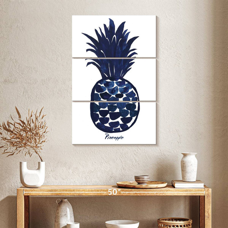 Indigo Pineapple, 38" H x 24" W