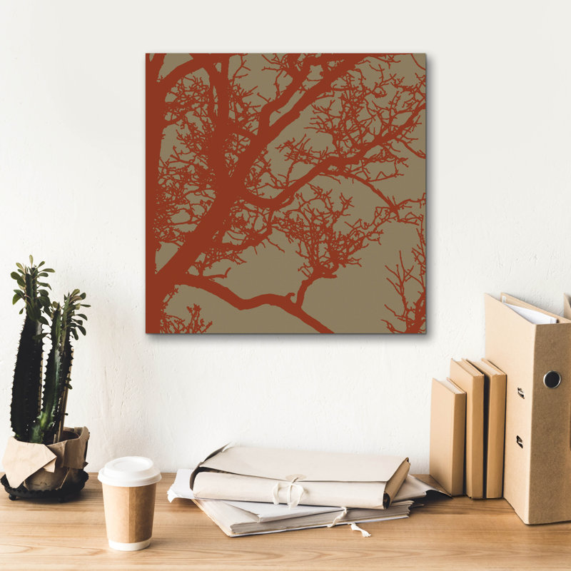 «Cinnamon Tree 4» par Erin Clark, art mural sur toile, H 18 po x l 18 po x P 0,75 po
