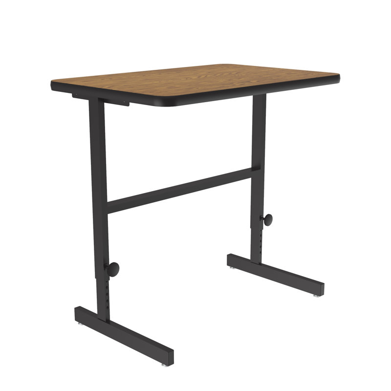 Bureau pour travailler debout en stratifié haute pression, H 34 po x l 36 po x P 24 po, Chêne médium