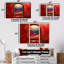 «Red Summer Meadow», ensemble d'art mural prairie-107183050-107183054