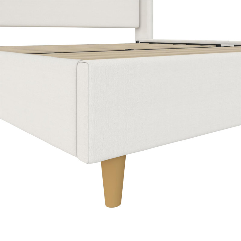 Tess King Upholstered Wingback Bed