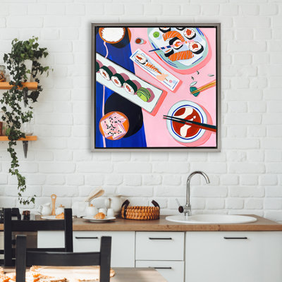 Vibrant Sushi Me Platter Floating Frame, design by Walker Noble