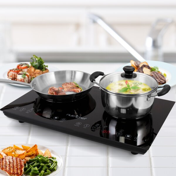 GTKZW Induction Cooktop 2 Burner Electric Cooktop Touch Control