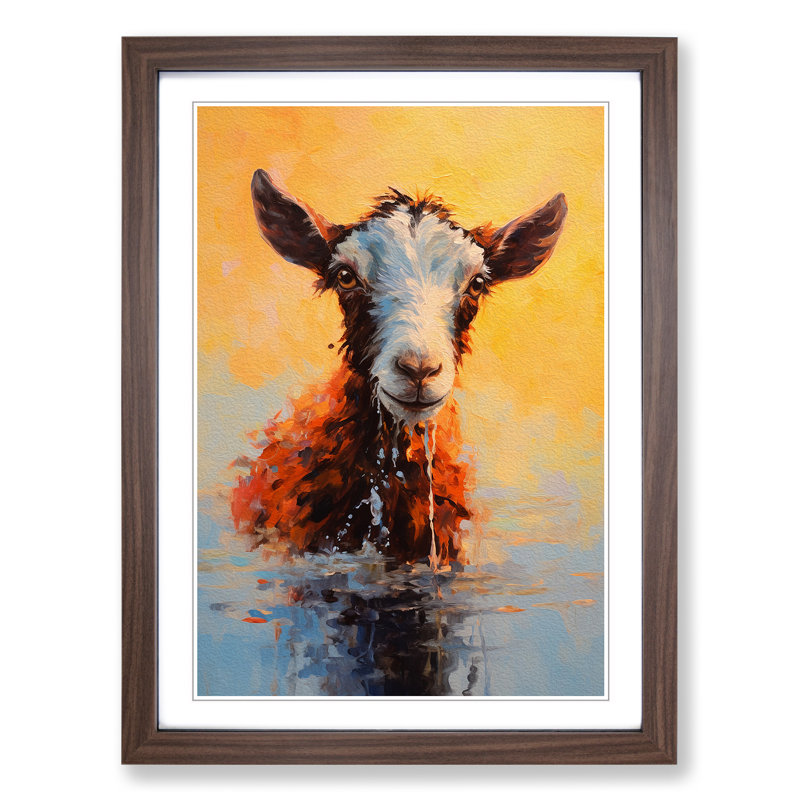 Goat Impressionism - Framed Print