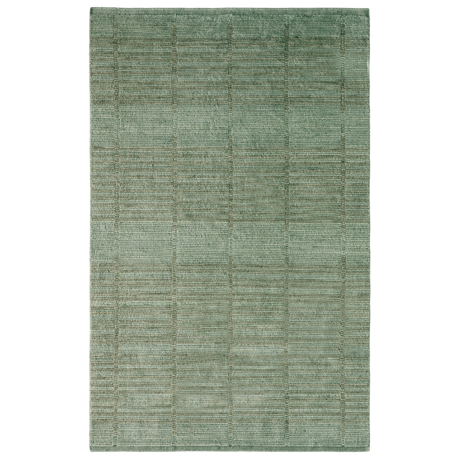 Nona Blue Hand-Woven Geometric Rug, Rectangle 8' x 10', Green