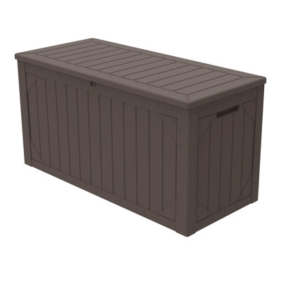 Decksplore 100 Gallons Water Resistant Resin Lockable Deck Box