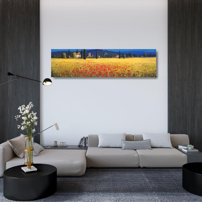 Panorama toscan - Coquelicots