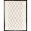 Wool Geometric Area Rug in Black/Ivory-318877904