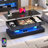 47.3"W Lift Top Coffee Table with APP RGB LED Lights, USB & AC Charging Station, Height Adjustable High Gloss Storage Table Holds 180 Lbs-622318063-622318049