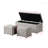 Maksimus Upholstered Rectangular Storage Ottoman with 2 Small Ottoman-872307918