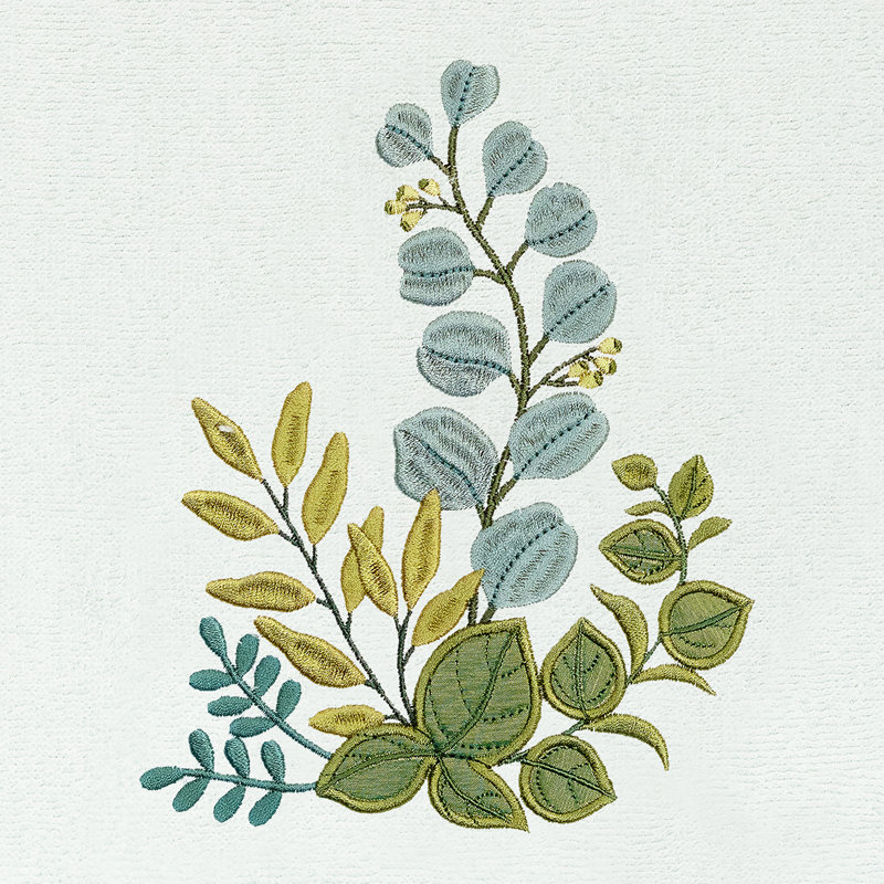 Serviette de bain en coton Botanica, Turquoise