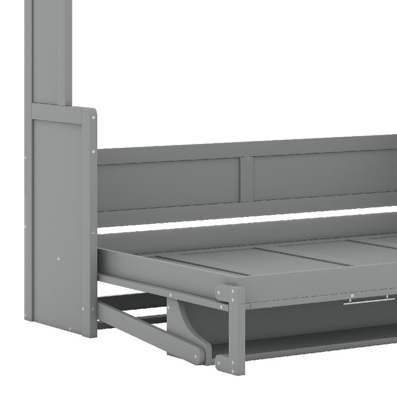 Lit escamotable avec placard Murphy, Gris