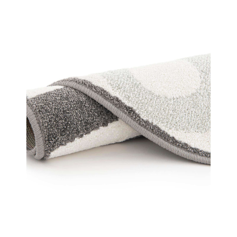 Tapis pour enfant Whimsy Lion, Rond 3 pi 3 po, Gris / Ivoire