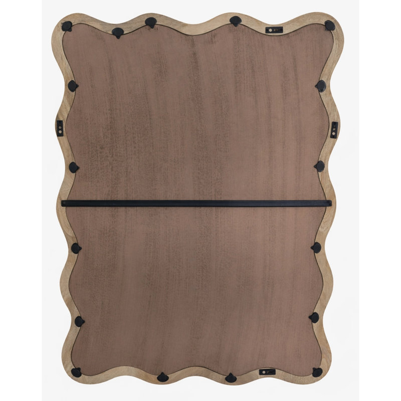 Miroir mural 36 po x 48 po avec cadre en bois de manguier naturel