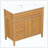 Wood Bathroom Vanity Sink Flip-Out Drawers Soft-Close Doors Rubber Wood Handles