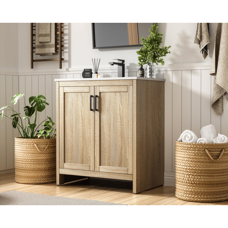 Ahner 30 inch Single Bathroom Vanity, Mango Wood