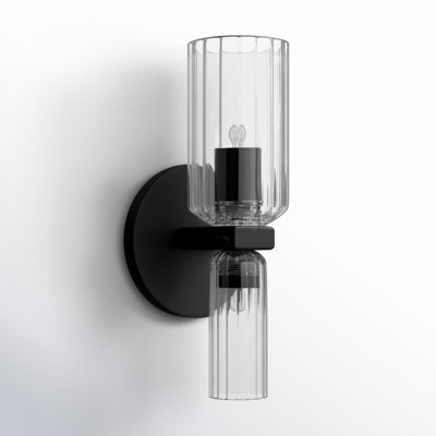 2 Light Glass Dimmable Candle Wall Light