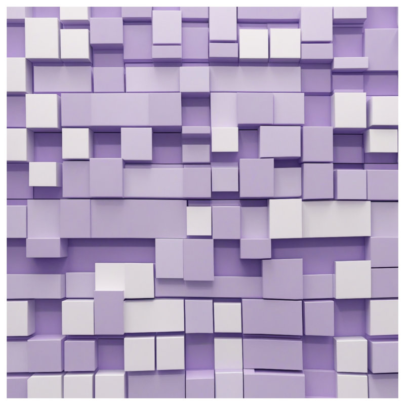 Édredon mauve à blocs blancs, Twin Extra Long