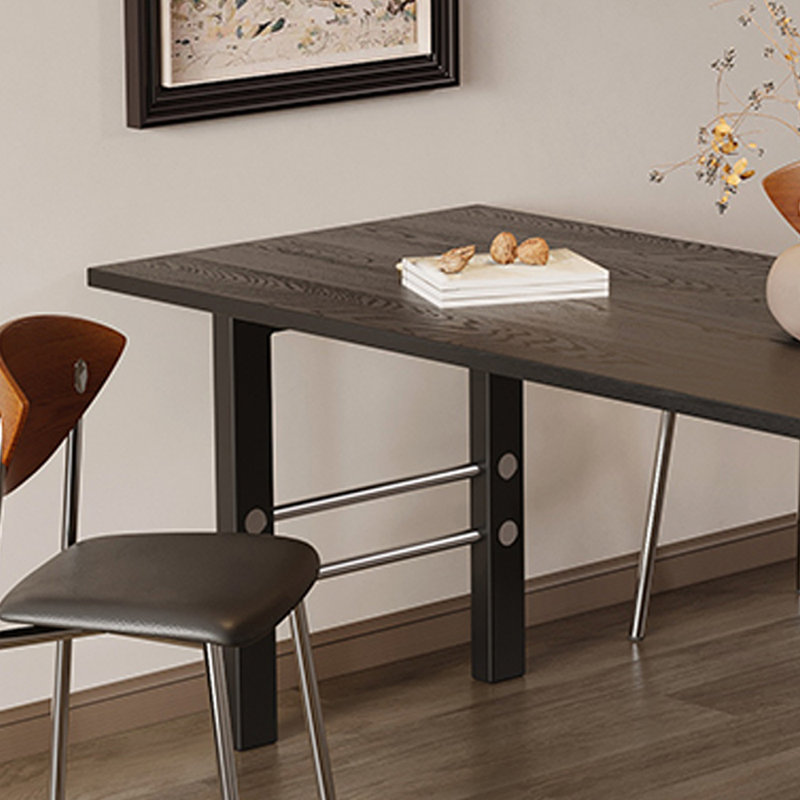 Bureau de table en bois de frêne noir Creative Design, H 29,52 po x l 62,99 po x P 27,55 po